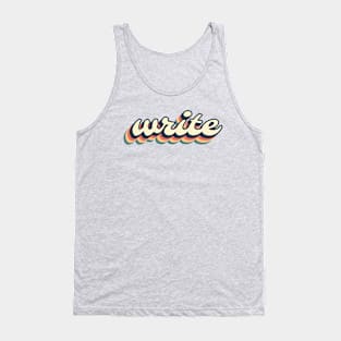 Write Retro Vintage Sunset Aesthetic Tank Top